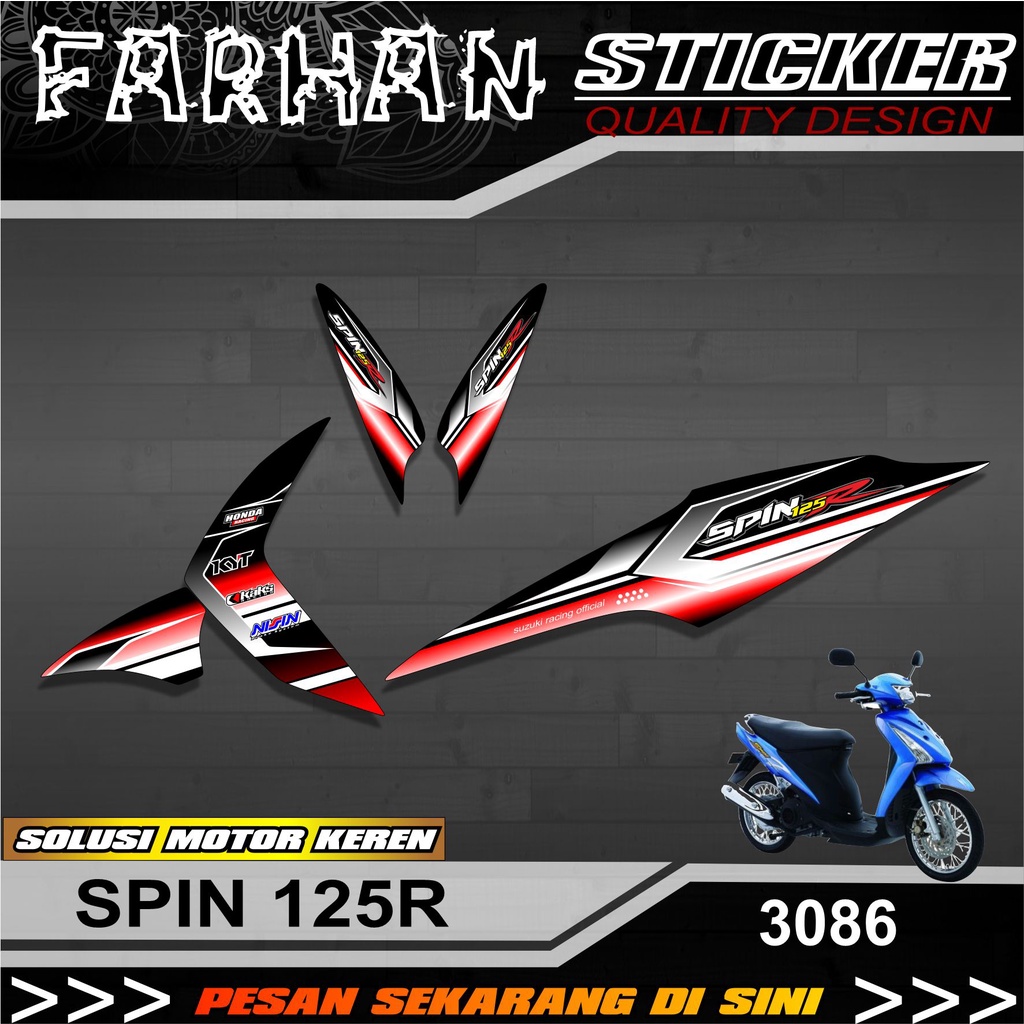 Striping Spin 125r List Variasi Racing Semi Full- Sticker Striping Spin 125r