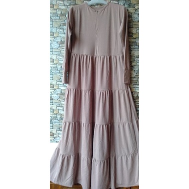 gamis polos warna coklat