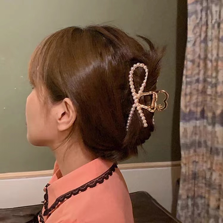 Jepit Rambut Mutiara Geometri Untuk Wanita Korean Hairpin Fashion