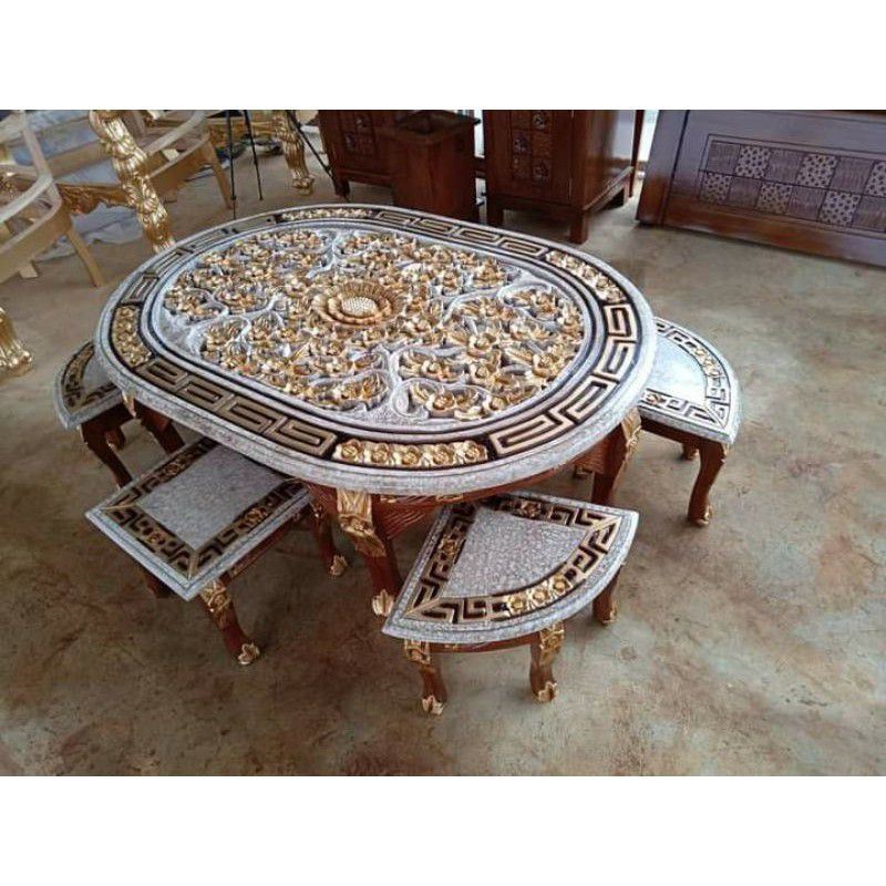 meja lesehan ukir/MEJA OSHIN