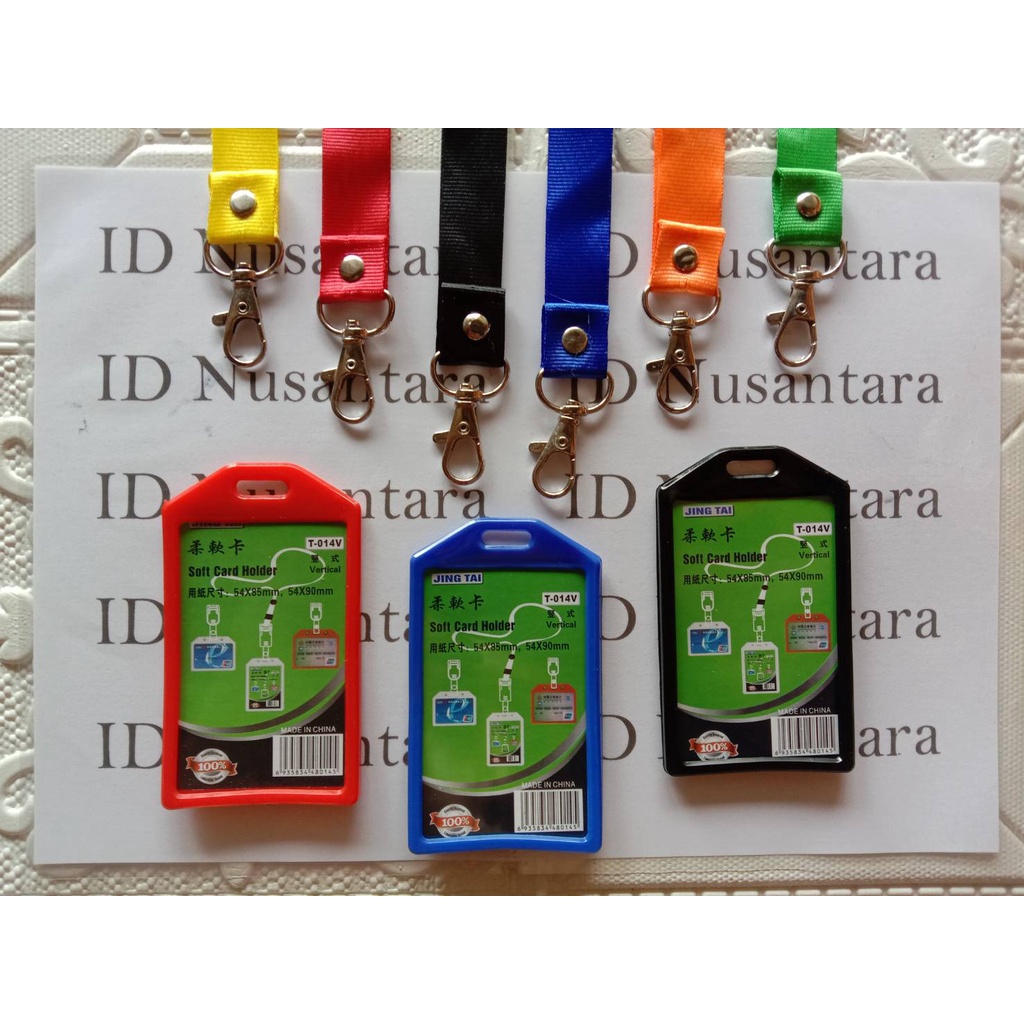 

Paket Tali 2cm Polos/No Stofer + Casing ID Card Karet 1 Sisi T014V