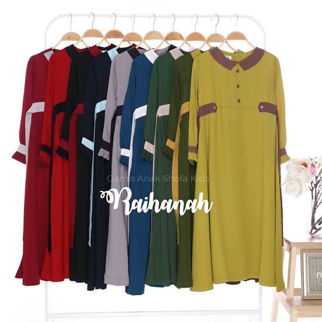Shofa Kids_Raihanah Set Gamis Anak Syari Bolong Tangan