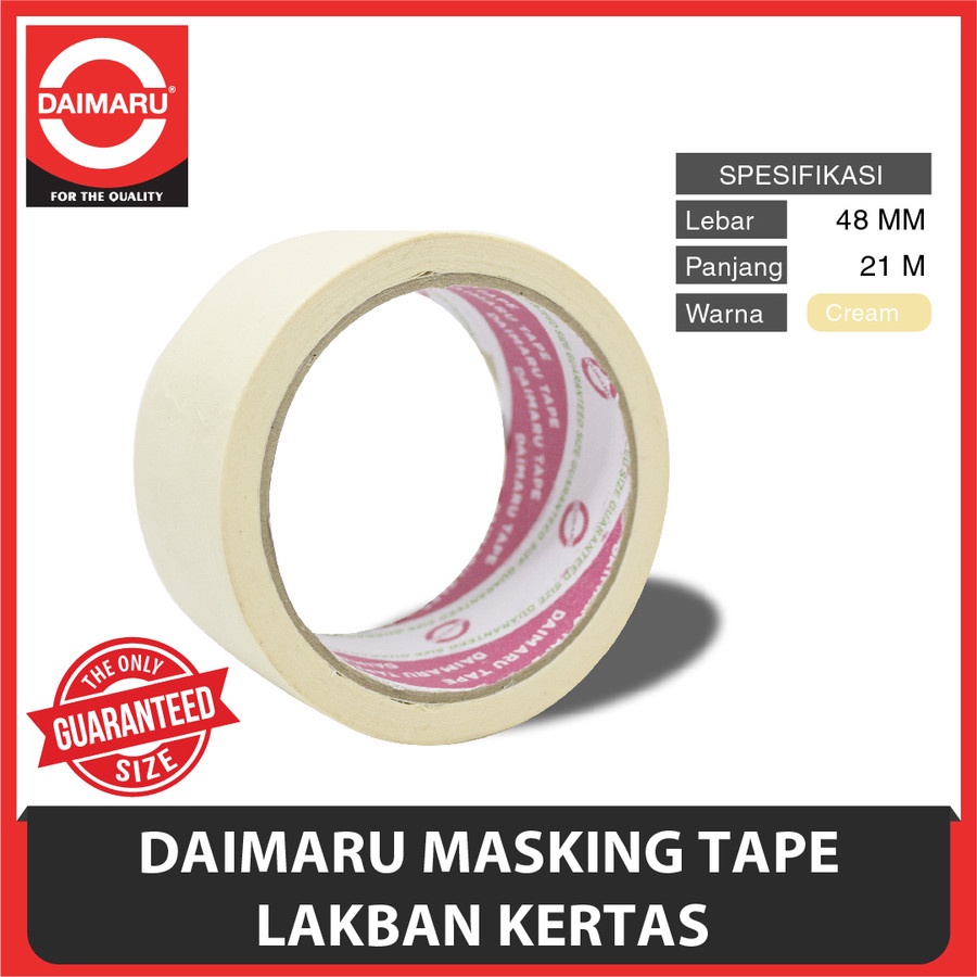 

Lakban Kertas / Masking Tape Daimaru - 48 mm x 21 M ( 2" )