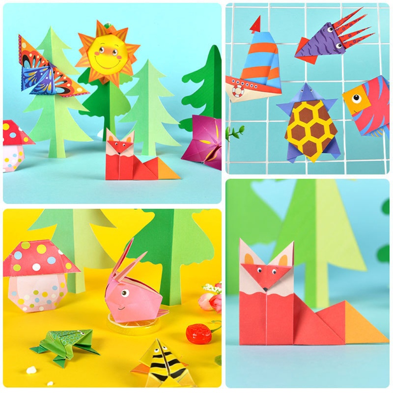 Mary 54pcs DIY Origami Paper Craft Kit Untuk Anak Pemula Perlengkapan Pesta Kerajinan Tangan Interaktif &amp; Accs Classroom Pr