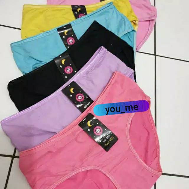 Celana dalam wanita polos impor merek say yes / free size