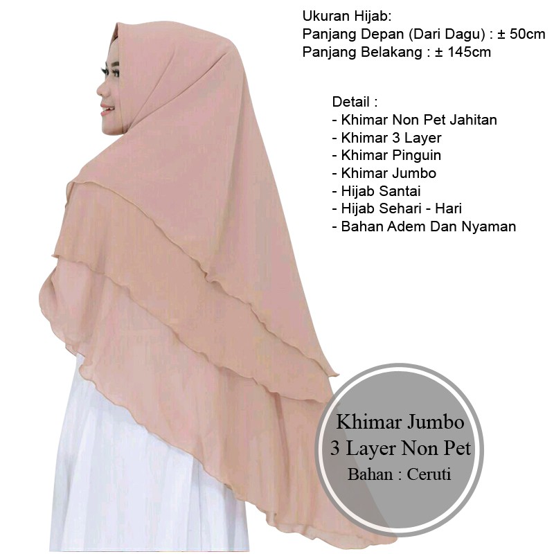 Cara Menjahit Jilbab 3 Layer