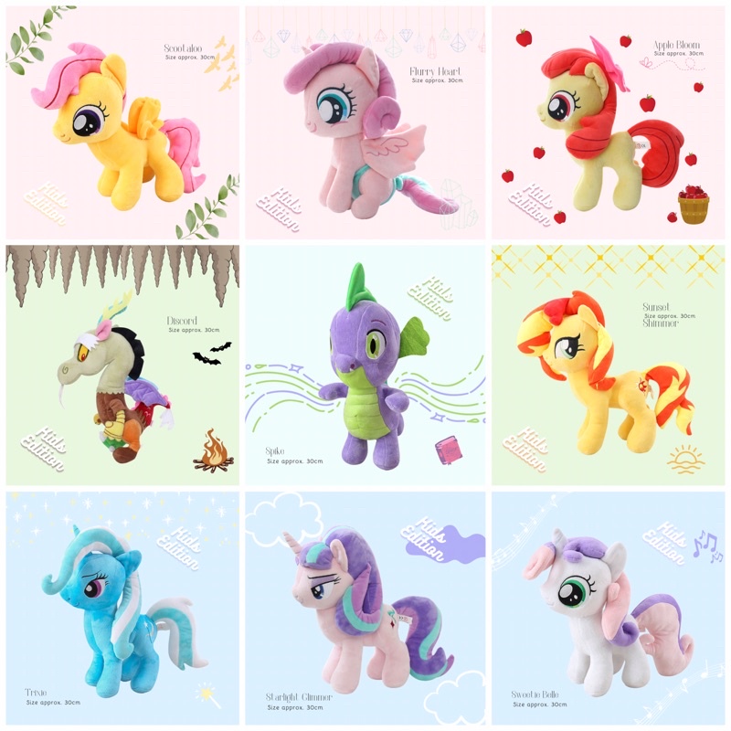 Boneka My Little Pony Ukuran 30cm Untuk Anak