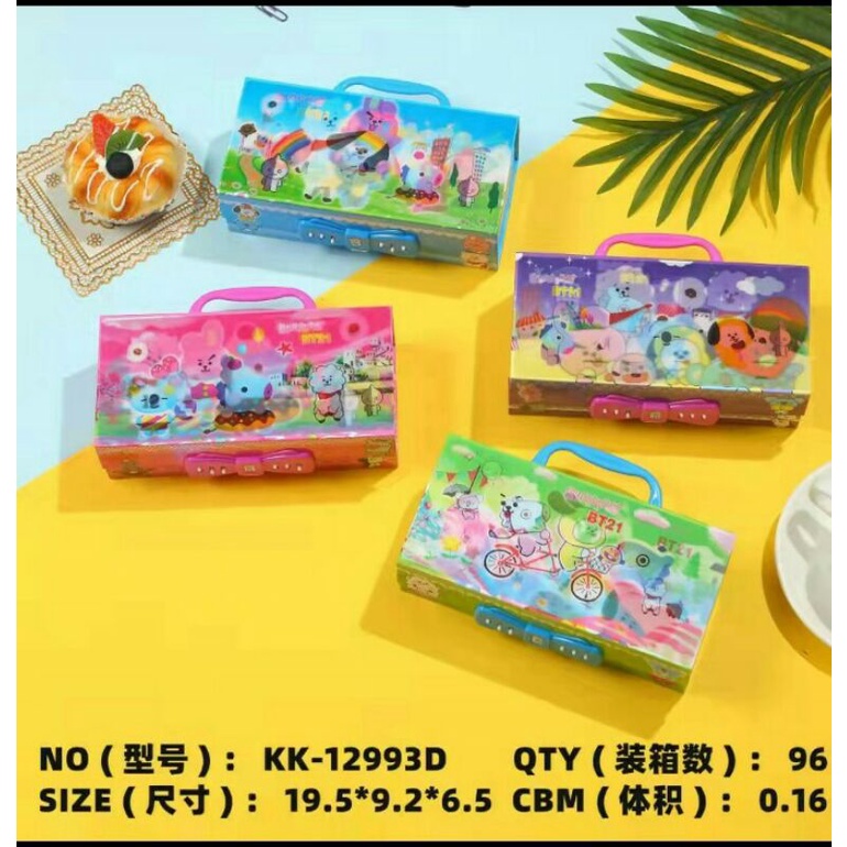 

pensil case kode 3D BTS + kaca