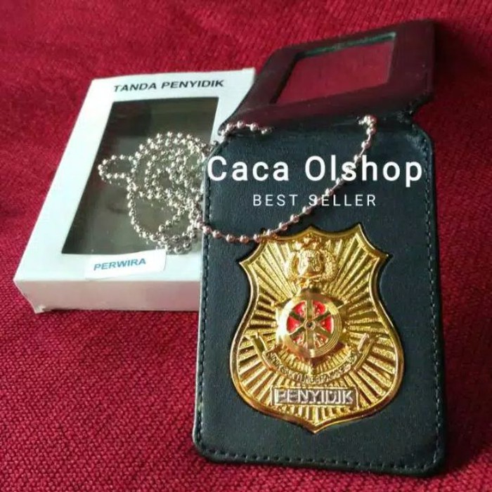 Dompet kalung lencana id penyidik jatah polri asli kewenangan reskrim