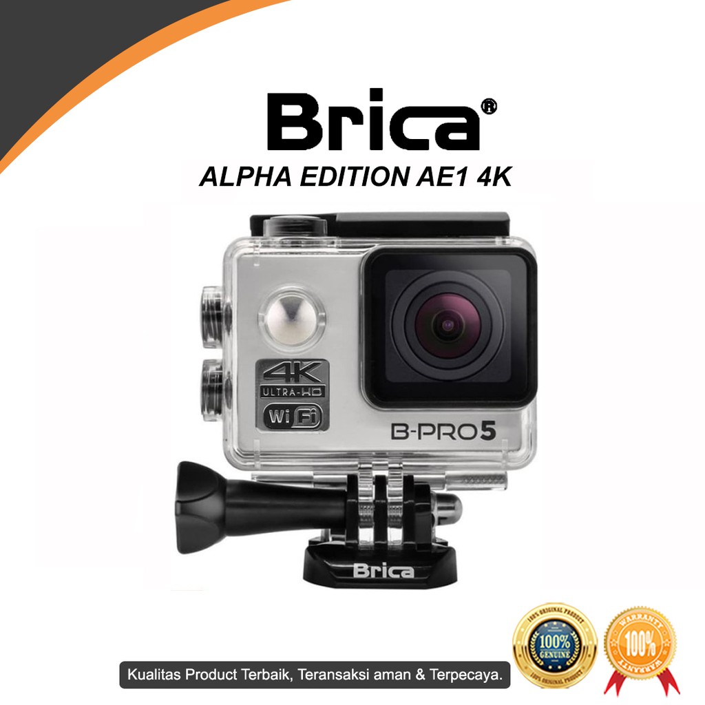 Brica B-Pro 5 Alpha Edition Action Cam AE3S -  AE Basic - AE Lite - AE1 4K - AE2 - AE2S - Kamera Brica-AE1 4K SILVER