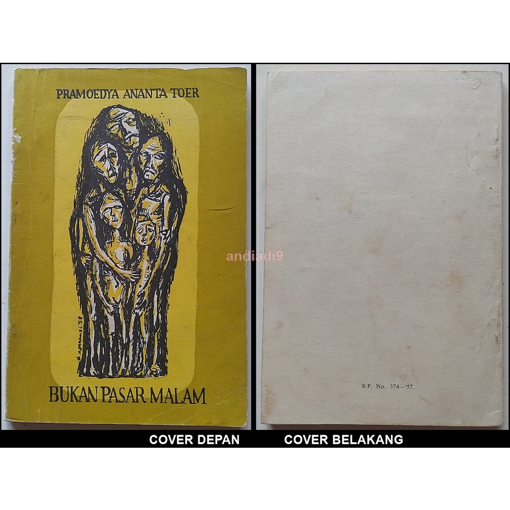 BUKAN PASAR MALAM PRAMOEDYA ANANTA TOER 1959 ORIGINAL