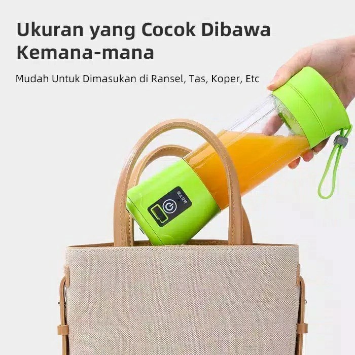 Promo Blender Portable - Blender Juice USB 6 Mata Pisau Mini Blender Juicer