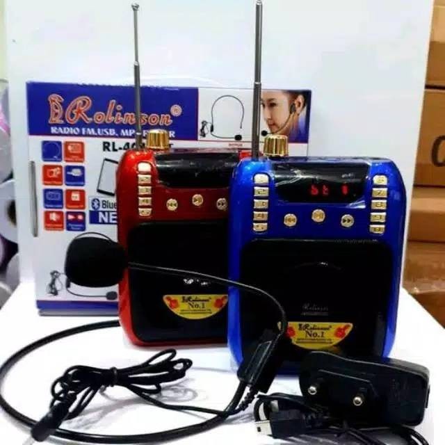 Speaker Bluetooth Pinggang MP3 + Radio + Mic Rolinson RL-4012BT Speaker Aktif Bluetooth /Salon Aktif