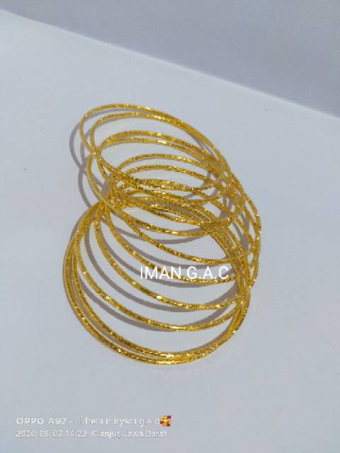 Xuping gelang keroncong india anak isi 12 pcs/gelang keoncong gold gelang xuping