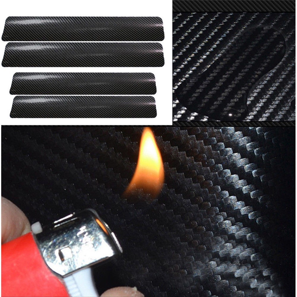 [HOT DEALS] 4Pcs Stiker Carbon Fiber untuk Melindungi Pintu Mobil //POPULER/FASHION/Premium