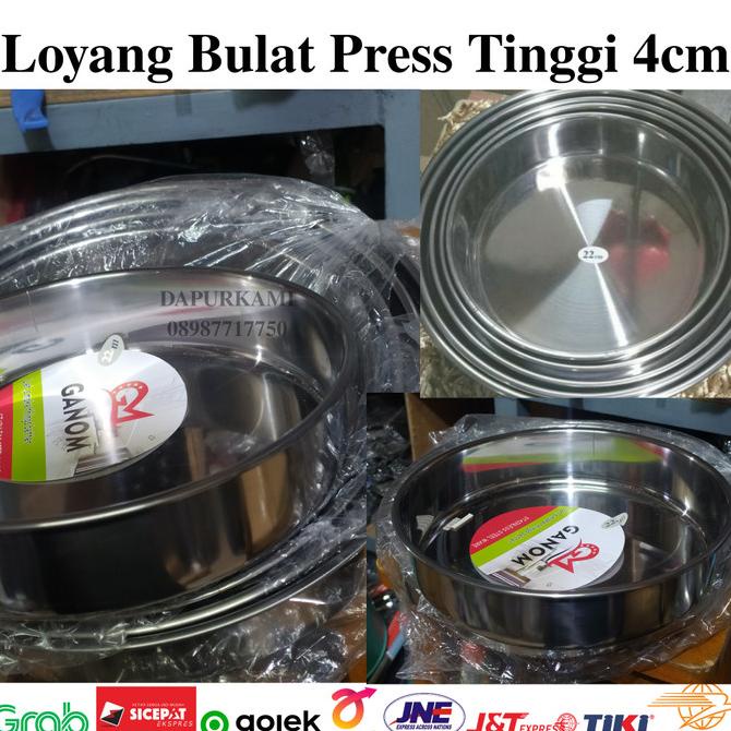 Loyang Kue bolu Bulat Stenlis Stainless Steel Isi 5pcs | Peralatan Baking