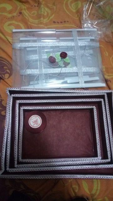 Kotak Seserahan Mika Mute Emas, Isi 4 Kotak