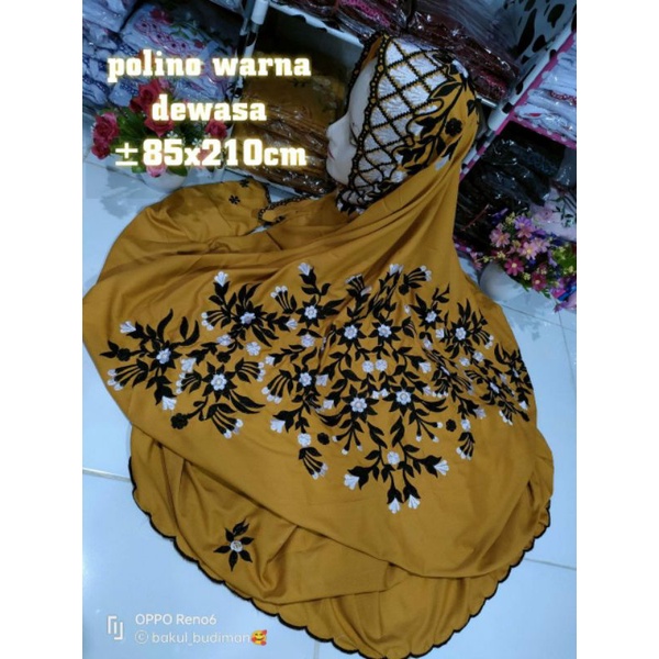 MUKENA TERUSAN POLINO WARNA KUNING MURAH