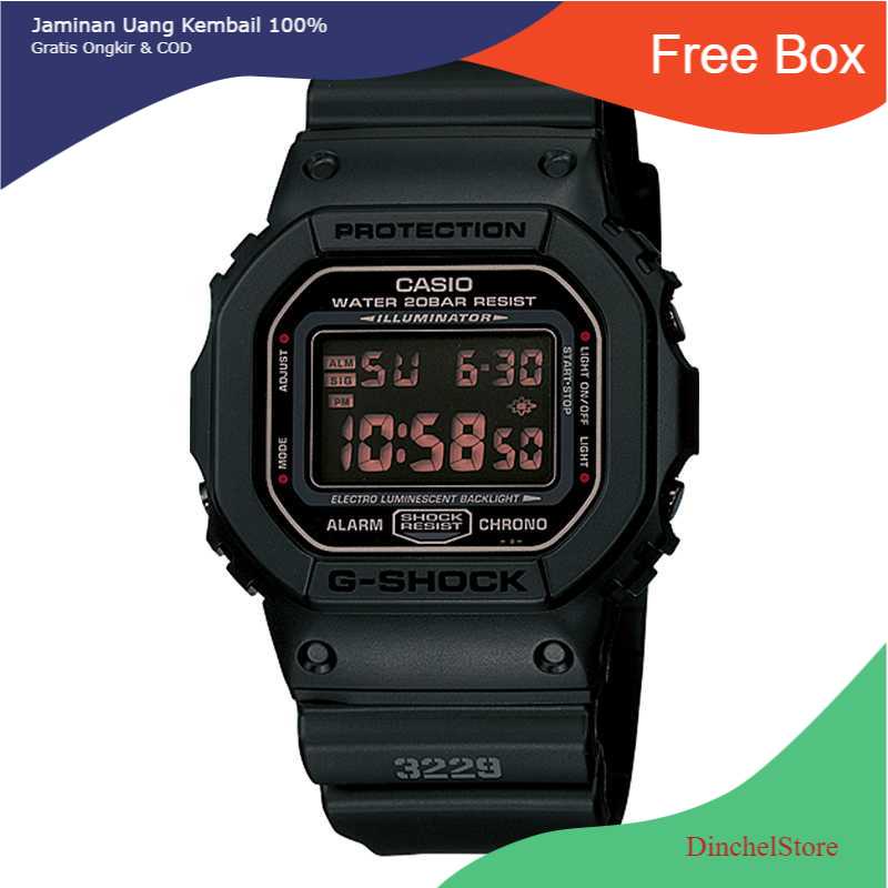 Jam Tangan Pria Anti Air Casio G-Shock DW-5600MS-1DR/DW-5600MS-1DR/DW-5600MS Original
