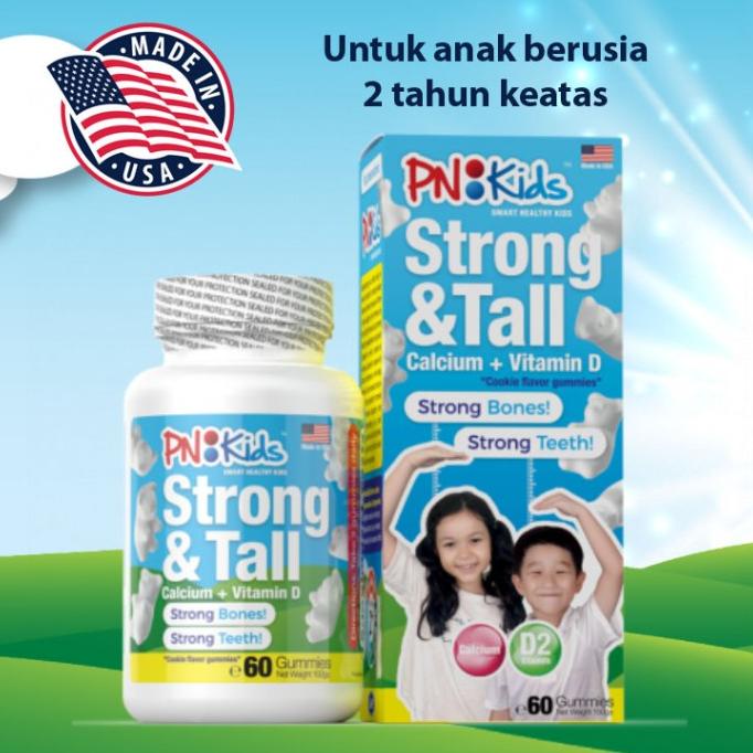PN Kids Strong & Tall Calcium Vitamin D Gummies Permen Anak