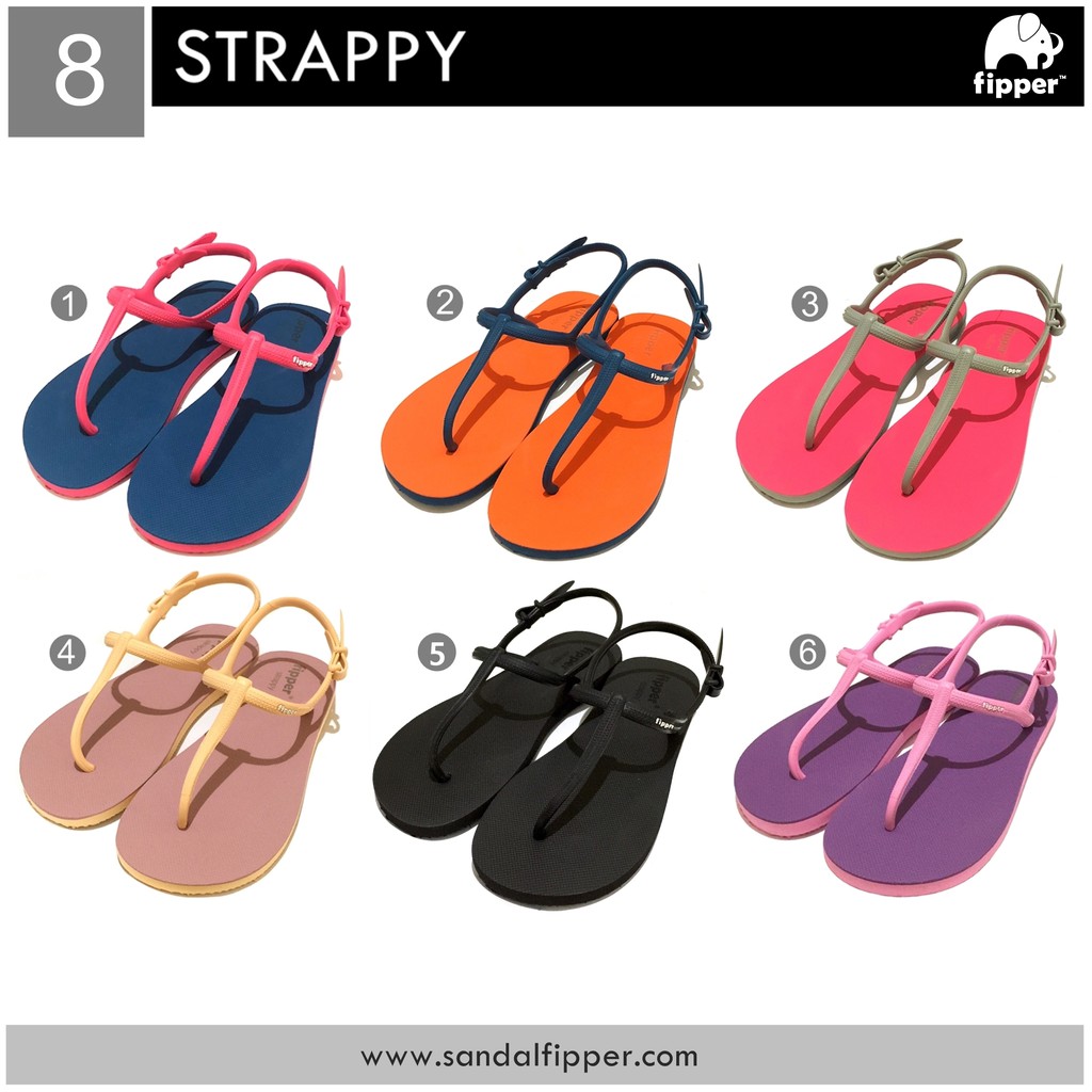  Fipper  Strappy  Sendal Tali Wanita size 8 40 41 