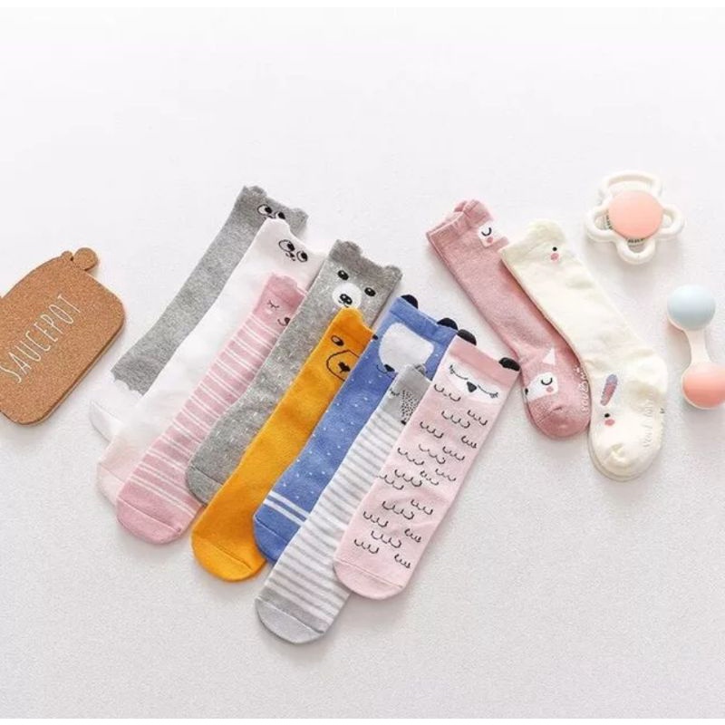 Kaos Kaki Anti Slip Anak Bayi Panjang Motif Lucu Kaus Kaki Fashion Korea