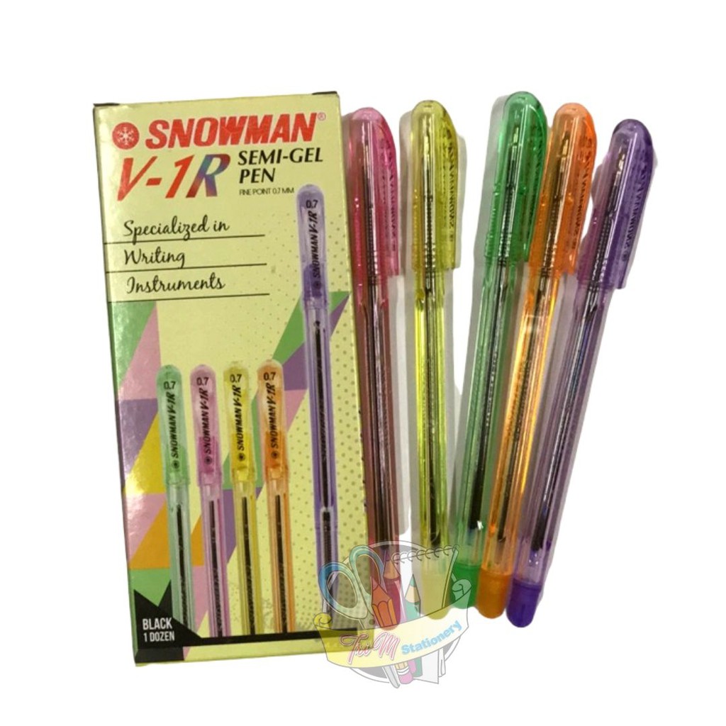 

PULPEN SNOWMAN V1R SEMI GEL PEN [ BOX ISI 12 ]