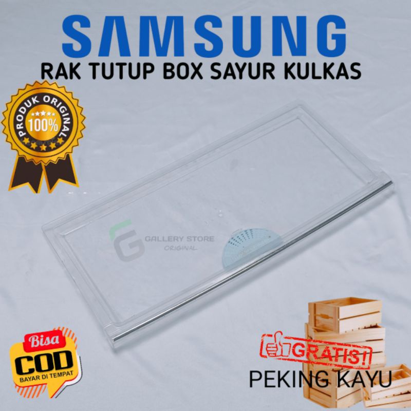 RAK TUTUP BOX SAYUR DAN BUAH KULKAS SAMSUNG ORIGINAL 43,5 X 21CM