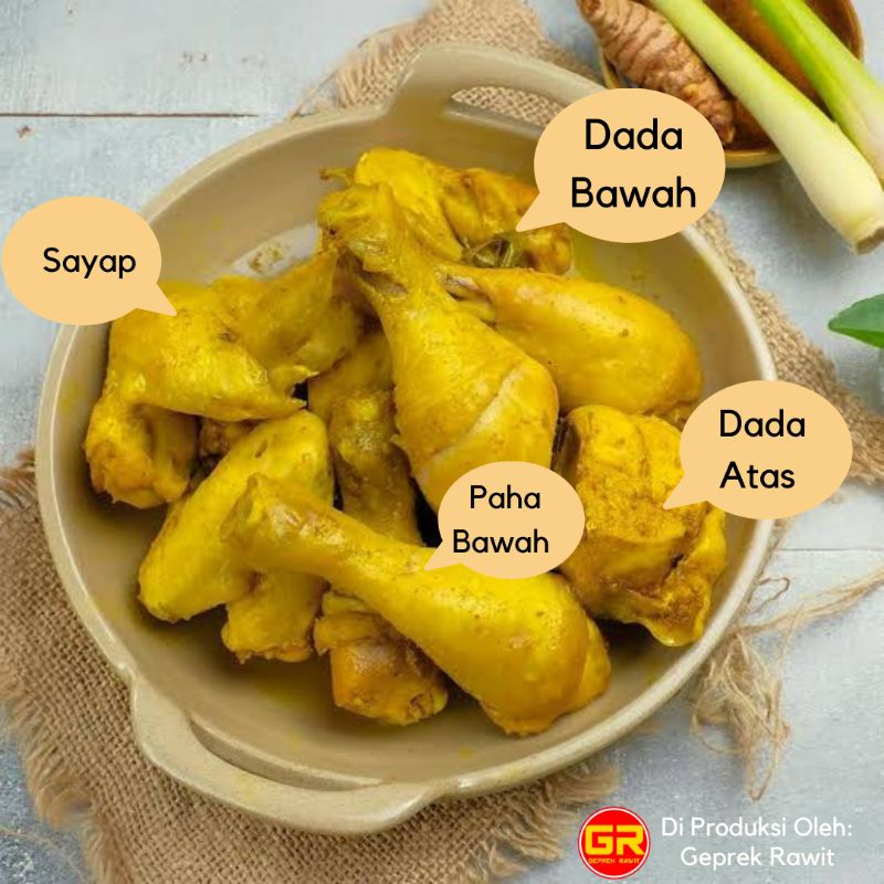 Geprek Rawit - Ayam Sambel Ijo 250 Gram