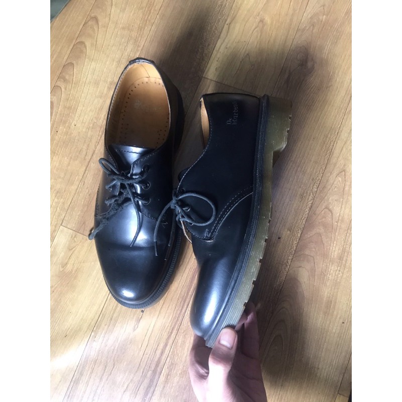 dr martens 1461 pw black smoth