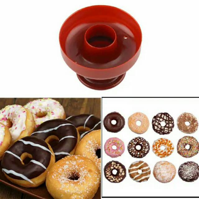 CETAKAN DONAT PLASTIK CETAKAN DONAT JUMBO COOKIES CUTTER DEKORASI KUE TART SPUIT IMPORT LOYANG