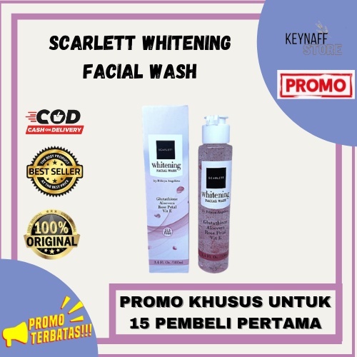 SCARLETT WHITENING FACIAL WASH PEMUTIH WAJAH PEMBERSIH PENCERAH SABUN PEMBERSIH WAJAH UNTUK SEMUA JE