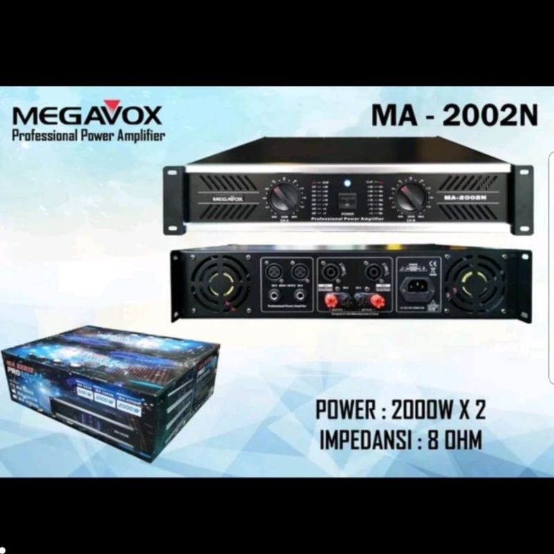 POWER AMPLIFIER MEGAVOX MA2002N/MA 2002N 2 X 2000 WATT