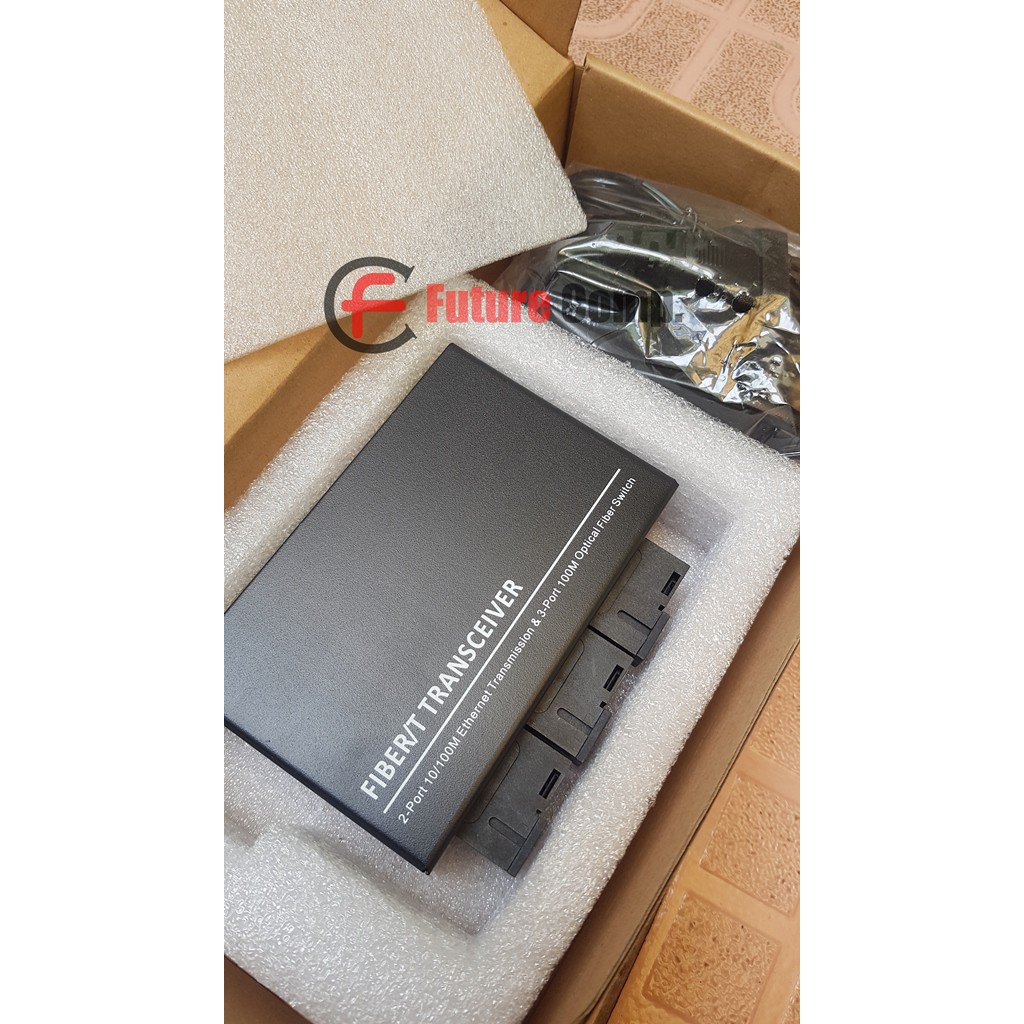 Media Converter 3F2E (A+A+B) 3 Port Fiber 2 Port Lan