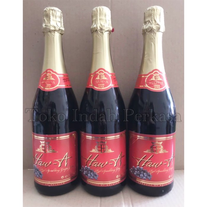 

(BISA COD) HAW A Red Sparkling Grape Juice 750 ml NON ALKOHOL - TANPA BUBBLE