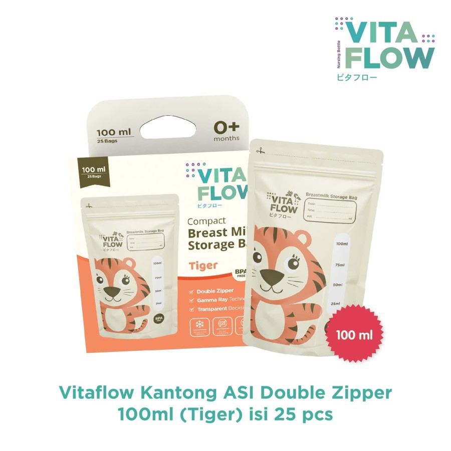 Vitaflow vita flow Kantong ASI 100ml Breast Milk bag 100ml