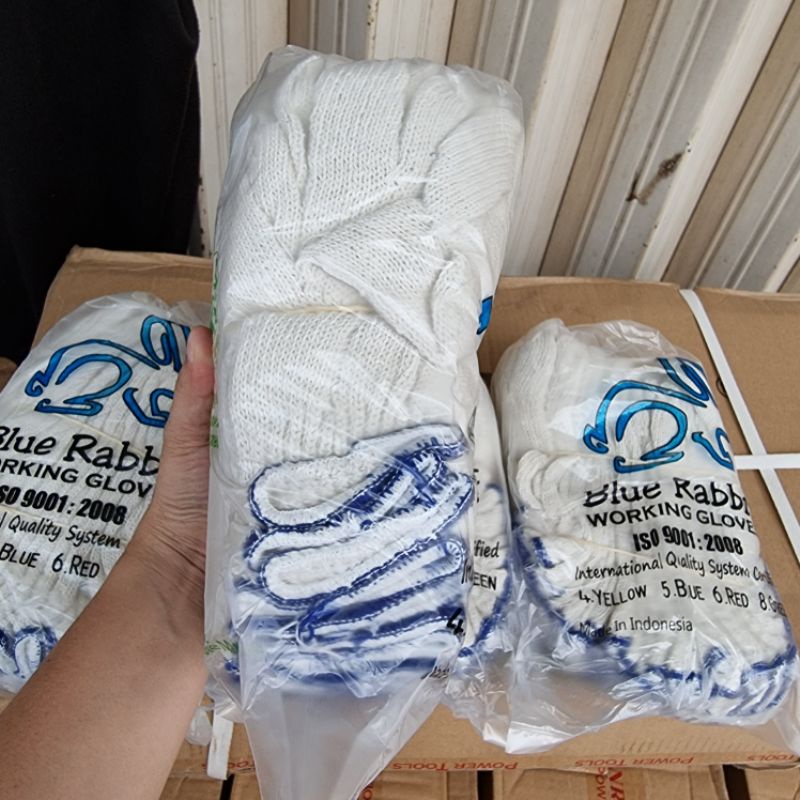 SARUNG TANGAN KAIN KATUN 5 BENANG / SARUNG TANGAN RAJUT BENANG LUSINAN / SARUNG TANGAN KATUN 5BENANG