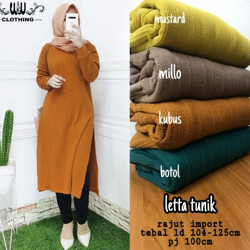 LETTA TUNIK - TUNIK KAOS RAJUT IMPORT