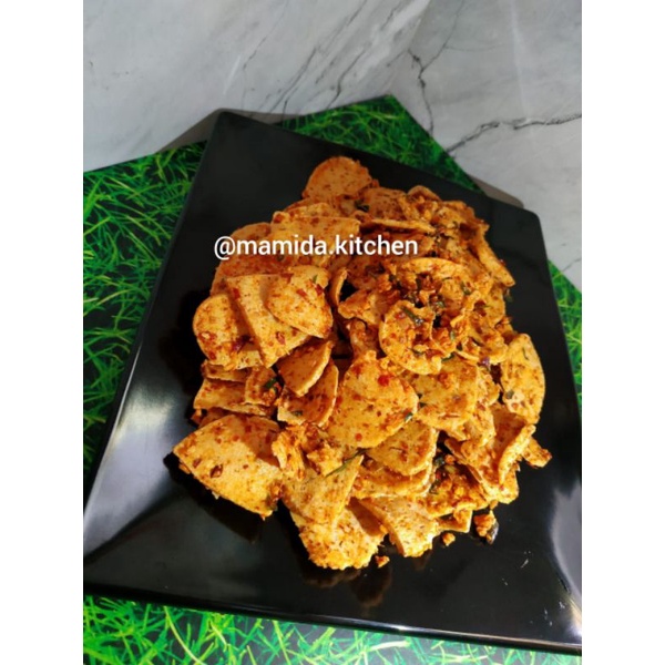 

Basreng Mamida isi 100 gram / Baso Goreng /Basreng bumbu daun jeruk / Basreng Pedas