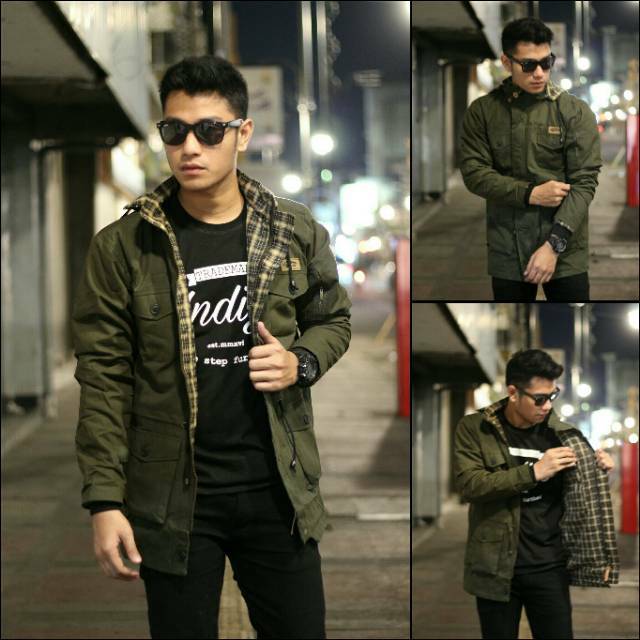 JAKET HOODIE / JAKET PRIA / JAKET PARKA KANVAS SIMPLE