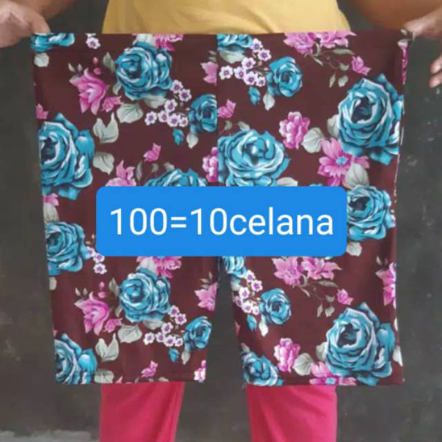 Paket 10pcs Celana pendek selutut(hotpants) motif bunga