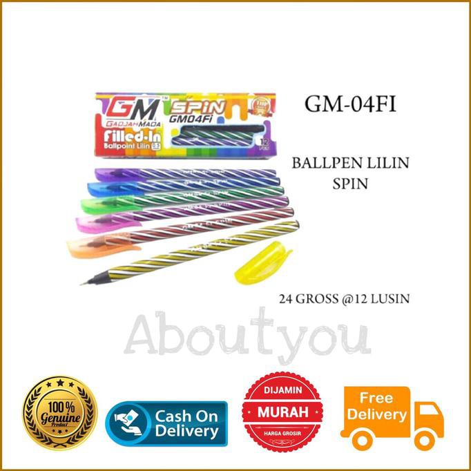 

PROMO Pen/ Bolpen/ Pulpen/ ballpoint/ pena murah SPIN GM04F1 lilin