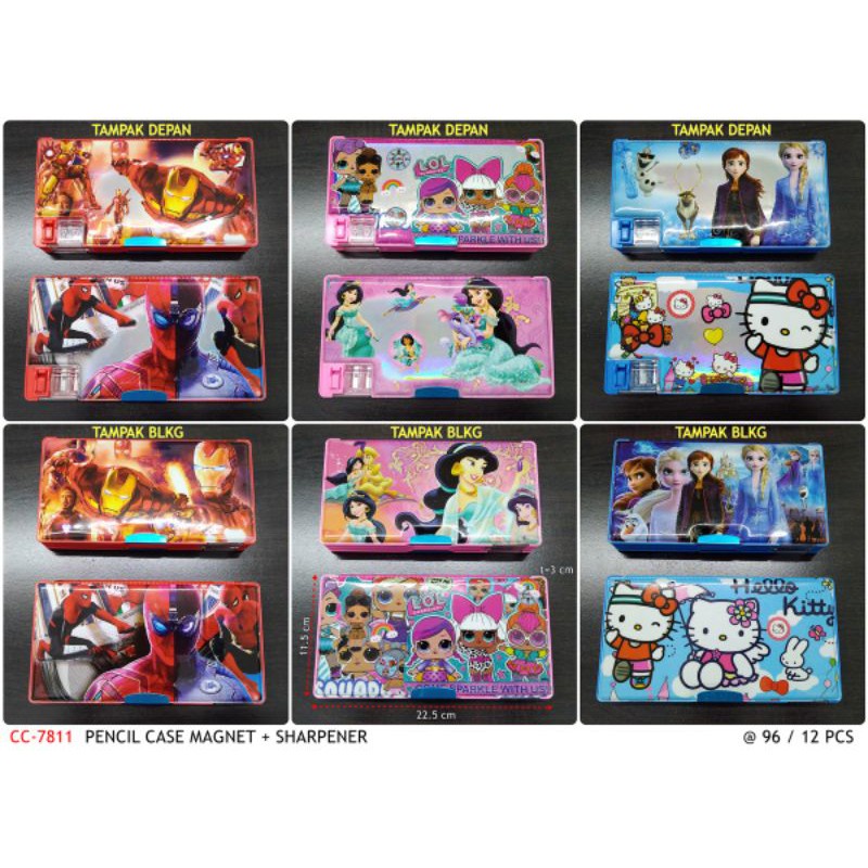 

KOTAK PENSIL MAGNET / TEMPAT PENSIL MAGNET + RAUTAN / PENSIL CASE MAGNET CC-7811