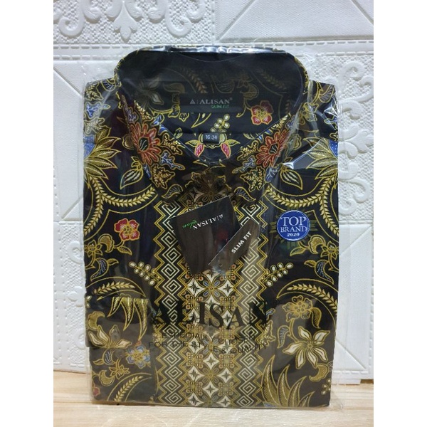 Kemeja Batik Alisan Slimfit dan Reguler Tangan Panjang size 16