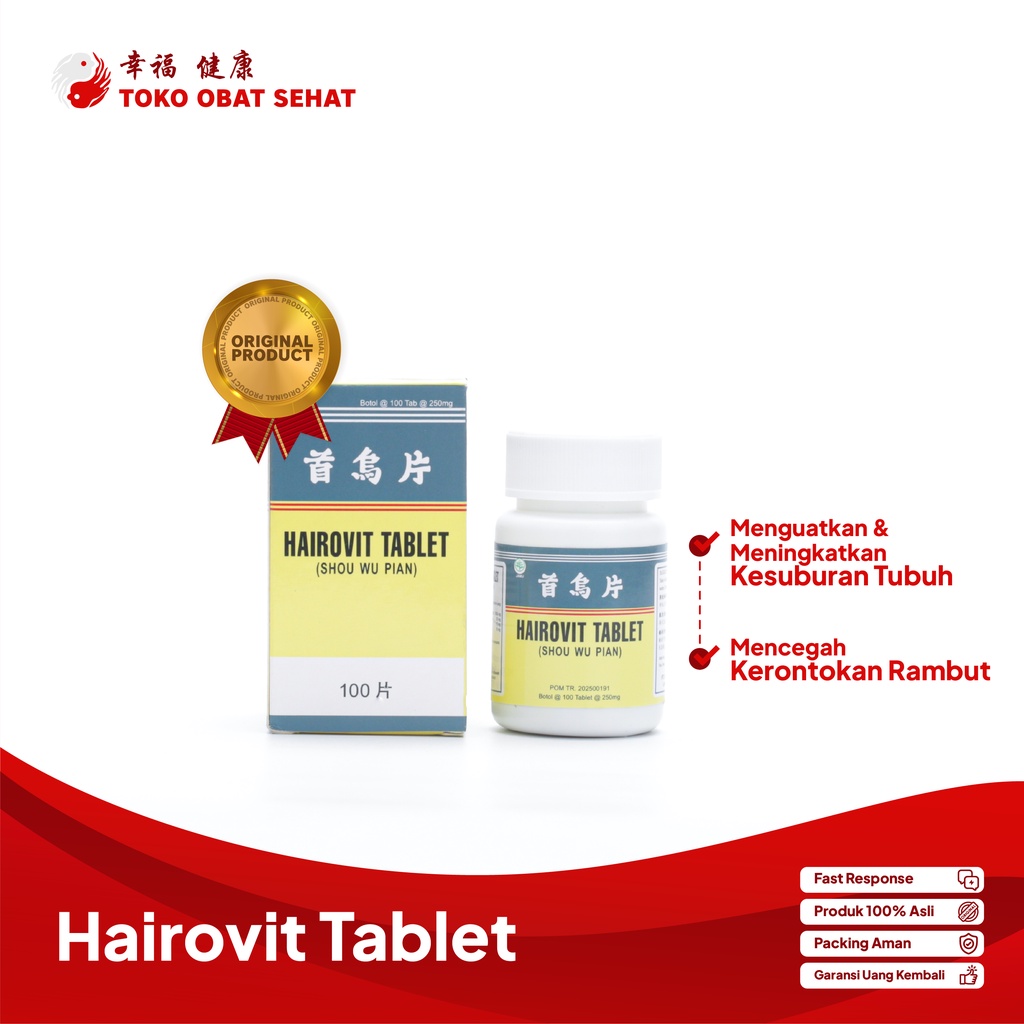 HAIROVIT obat penumbuh rambut - rambut rontok - penyubur rambut