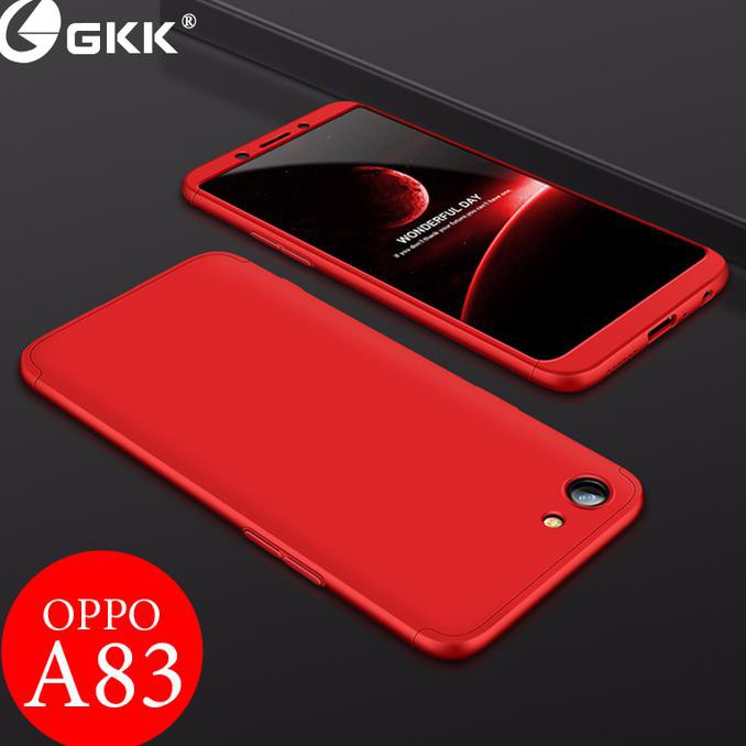 Oppo A83 Case Full Protection 360 Gkk Original Casing Oppo A83 - List Merah New Hokyti