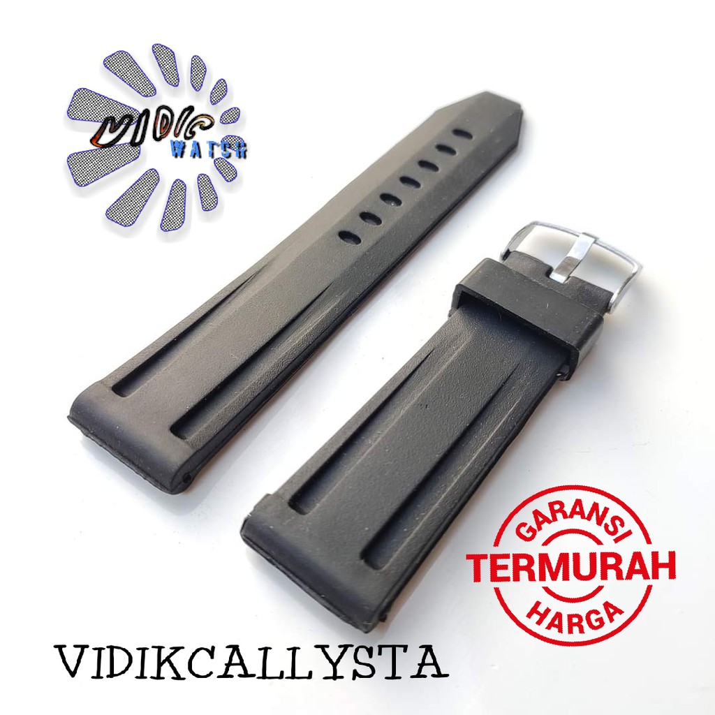 Tali Karet Murah 24mm Untuk jam tangan Hitam 24 MM