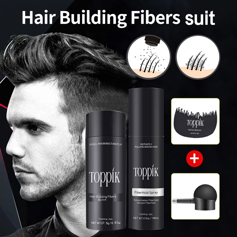 TOPPIK Hair Building Fibers Penebal Rambut Hair Fiber Toppik Original Sisir hadiah