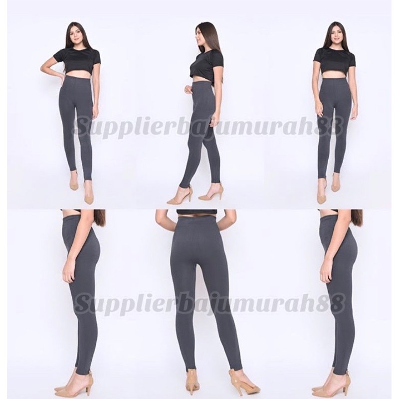 Lookatmeofficial • Celana Legging Premium Super Tebal Fleece Import / Legging Polos Tebal / Fashion Wanita