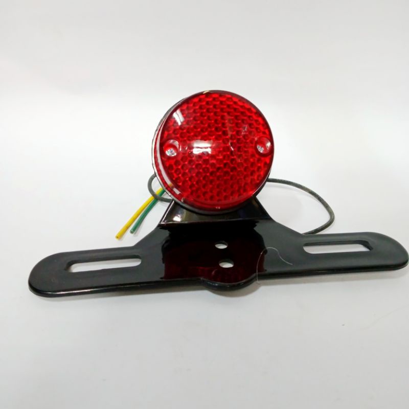 Lampu Stop Bulat Polos Japstyle Bulat Polos Stoplamp Bulat Donat ABS Lampu belakang CB Custom Caferace